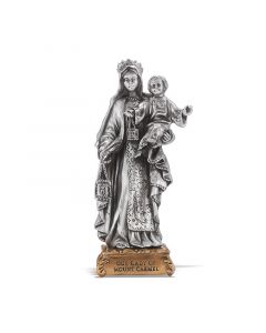 Our Lady of Mount Carmel Pewter Patron Saint Statue