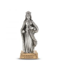 St Elizabeth of Hungary Pewter Patron Saint Statue