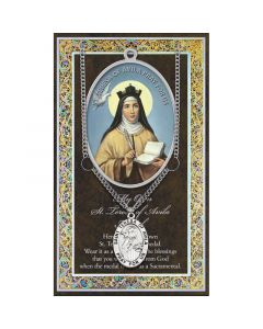 St Teresa Avila Pewter Patron Saint Medal