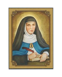 Mary of Agreda Plaque and Holy Card Gift Set