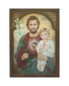 St Joseph, The Most Chaste Heart Plaque Gift Set