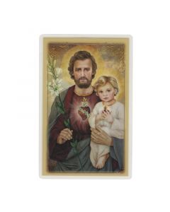 St Joseph, Most Chaste Heart Holy Card