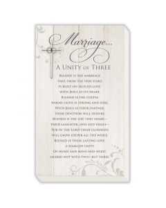 Marriage A Unity of Three Plaque