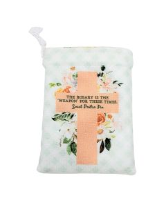 Peach Cross Rosary Bag