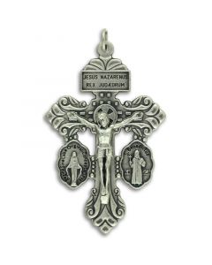Pardon Crucifix w/Miraculous and St Benedict Medals