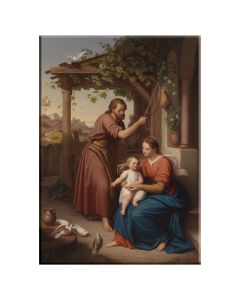 Mary and Joseph with Baby Jesus Stretched Canvas - Frank