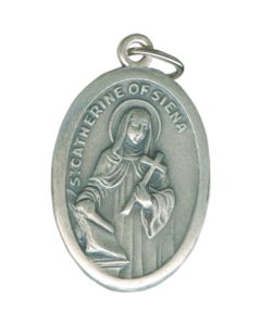 Catherine Oval Oxidized Medal