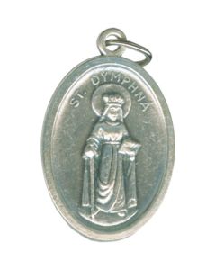 Dymphna Oval Oxidized Medal