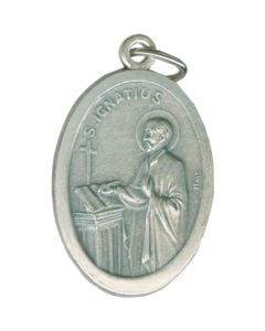 Ignatius Oval Oxidized Medal