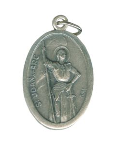 Joan of Arc Oval Oxidized Medal