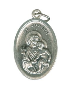 Joseph Oval Oxidized Medal