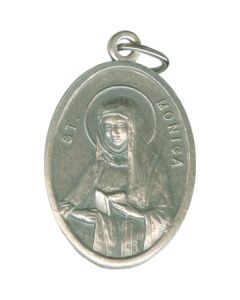 Monica Oval Oxidized Medal