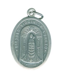OL of Loretto Oval Oxidized Medal