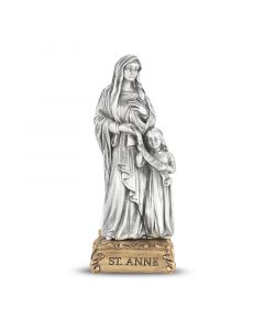 Anne with Mary Pewter Patron Saint Statue