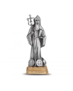 Benedict Pewter Patron Saint Statue