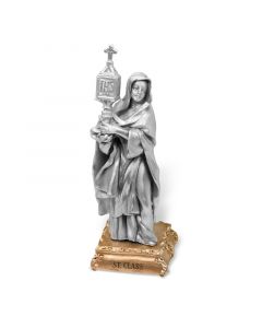 Clare Pewter Patron Saint Statue