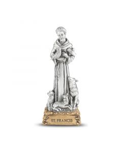 Francis of Assisi Pewter Patron Saint Statue