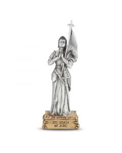 Joan of Arc Pewter Patron Saint Statue