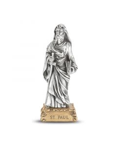 Paul Pewter Patron Saint Statue