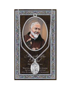 Padre Pio Pewter Patron Saint Medal