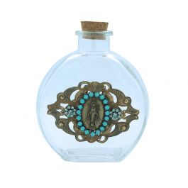 Our Lady of Grace Vintage Holy Water Bottle