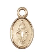 14KT Gold Small 1/2" Miraculous Medal