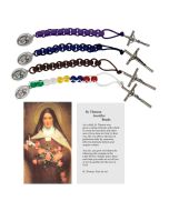 St Therese Sacrifice Beads shown in multiple colors. 