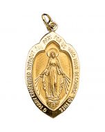 14KT Gold Shield Miraculous Medal