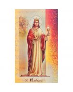 Barbara Mini Lives of the Saints Holy Card