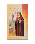 Clare Mini Lives of the Saints Holy Card