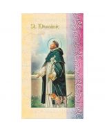 Dominic Mini Lives of the Saints Holy Card