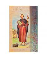 James Mini Lives of the Saints Holy Card