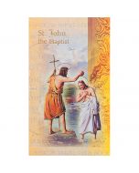 John the Baptist Mini Lives of the Saints Holy Card