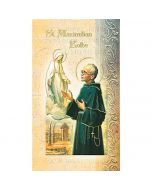 Maximillian Kolbe Mini Lives of the Saints Holy Card