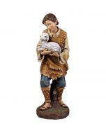 Shepherd and Lamb 39" Scale Colored Nativity Figure