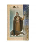 St Brendan Mini Lives of the Saints Holy Card
