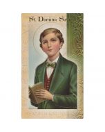 St Dominic Savio Mini Lives of the Saints Holy Card