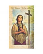 St Kateri Tekakwitha Mini Lives of the Saints Holy Card
