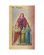 St Sophia Mini Lives of the Saints Holy Card