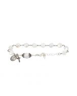 Sterling Silver Swarovski Crystal Rosary Bracelet