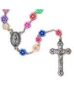 Multi Color Flower Rosary