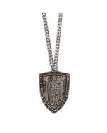 Sterling Silver Large St Michael Shield Medal