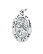 Mary Untier of Knots Oxidized Medal