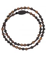 Twisted Ebony Wood Rosary Bracelet
