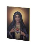 Immaculate Heart Of Mary Embossed Plaque