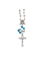 Silver Rosebud Rosary