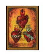 Three Hearts Plaque and Holy Card Set