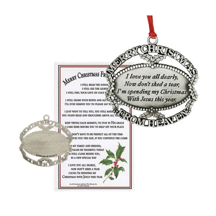 Merry Christmas from Heaven Ornament | Leaflet Missal