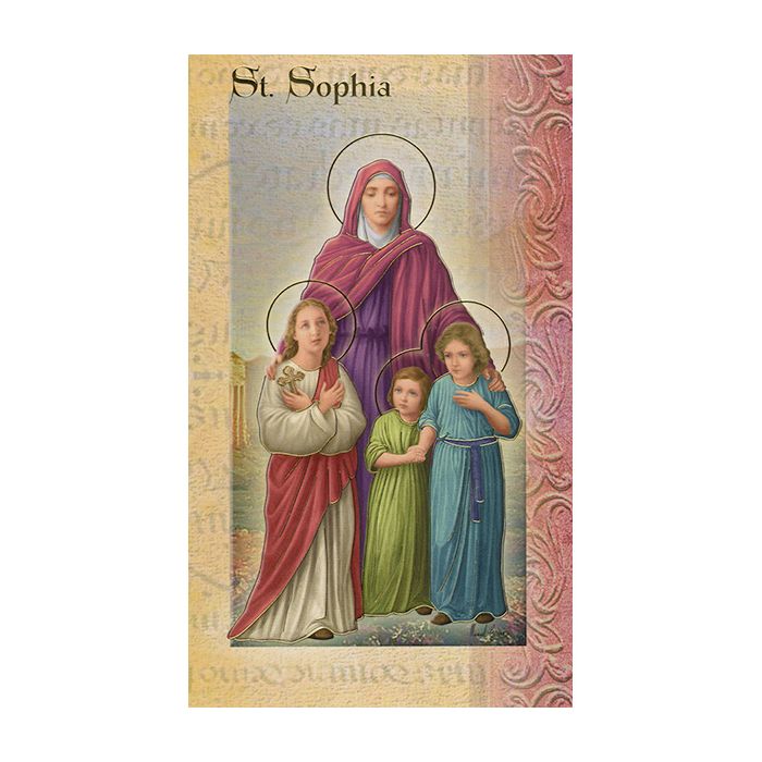 St Sophia Mini Lives Of The Saints Holy Card Leaflet Missal