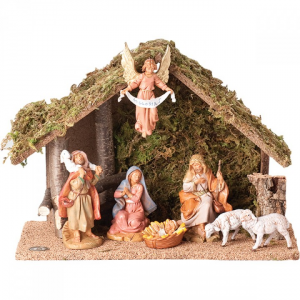 7 Piece Fontanini Nativity Set With Stable